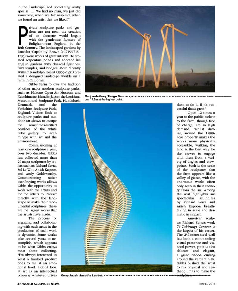 Written article for World Sculpture News