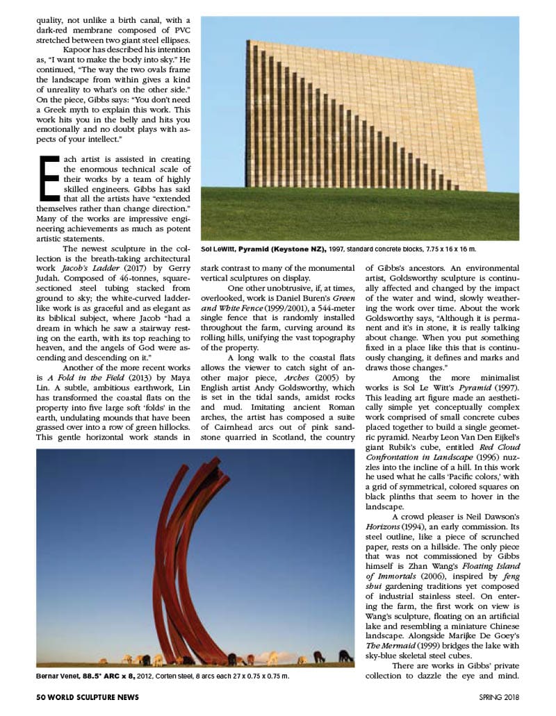 Written article for World Sculpture News